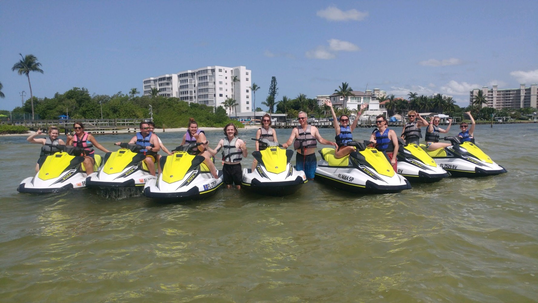Dolphin Tour Group ready to go on Fort Myers Beach