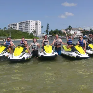 Dolphin Tour Group ready to go on Fort Myers Beach